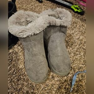 Little kid size 13 Cat and Jack Gray Sparkle Boot
